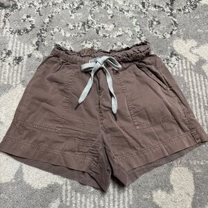 Aerie Brown Drawstring Elastic Band Lightweight Shorts